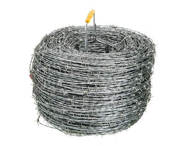 High Security Twisted BWG12 wire diameter 400 meter per roll hot dipped galvanized Barbed Wire for military 