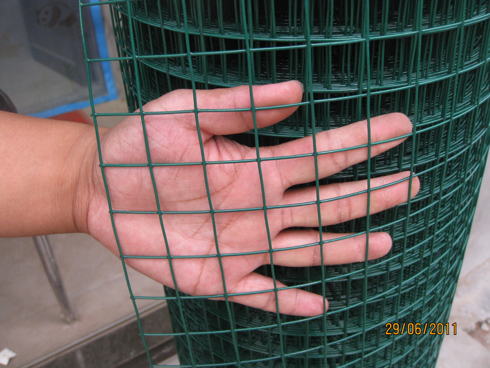 1/2x1/2  Green PVC Plastic coated Welded Wire Mesh