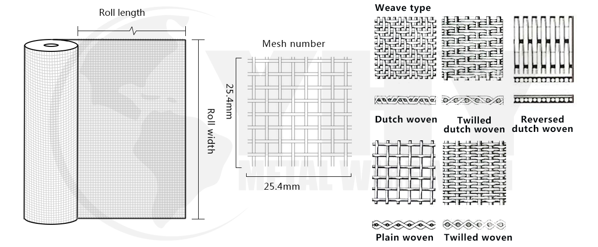 2-400 Mesh Square Stainless Steel Wire Mesh For filter