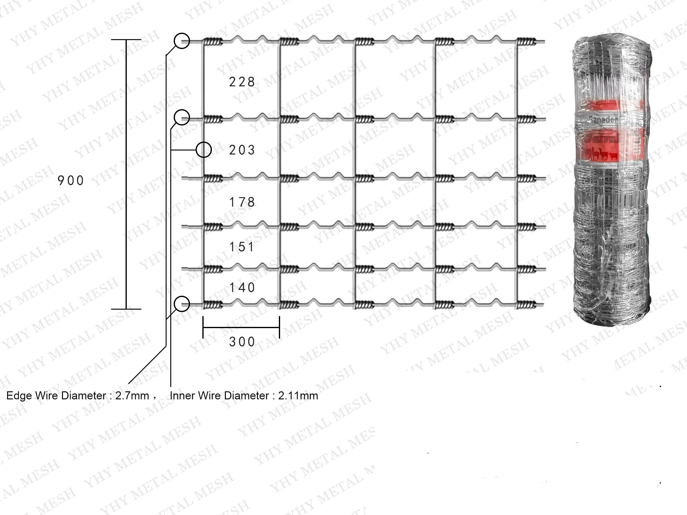 1.8m high 30cm vertical wire distance 100 length hot dipped galvanized  veld span fence