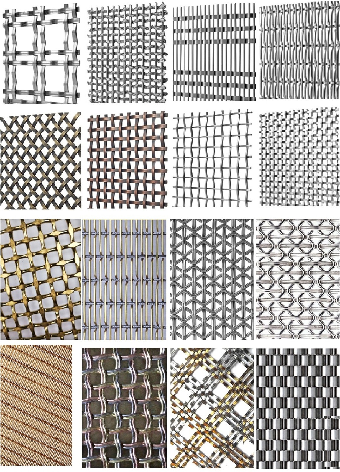 Smooth and bright surface Best Selling Square decorative Stainless Steel Woven crimped wire mesh