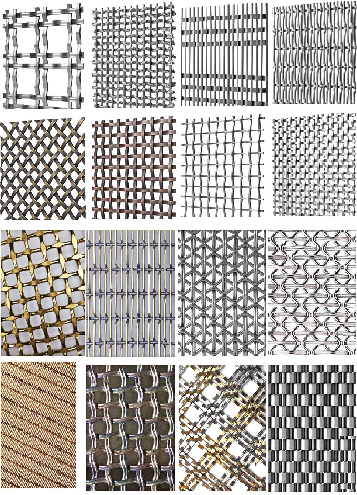 Gorgeous and chic elegant appearance Best price for square decorative Stainless Steel Woven crimped wire mesh