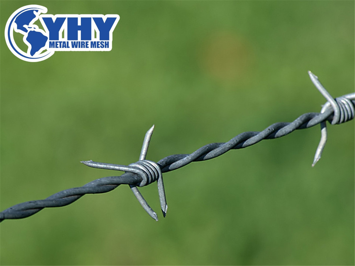Reverse twist barbed wire 15cm barb wire distance barb wire for security