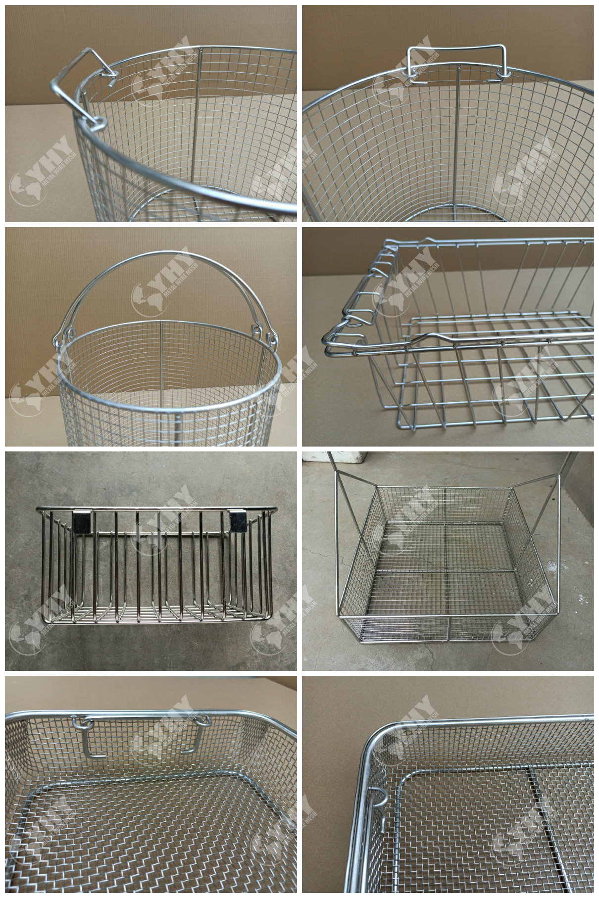 hot sale stainless steel metal mesh baskets with different shape