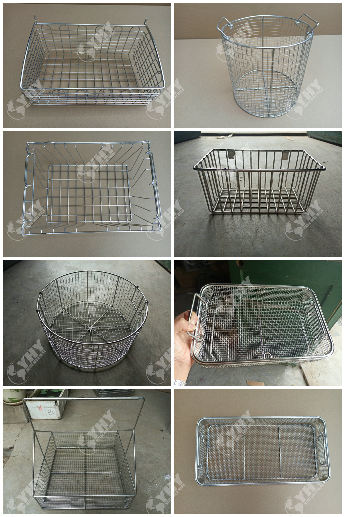 hot sale stainless steel metal mesh baskets with different shape