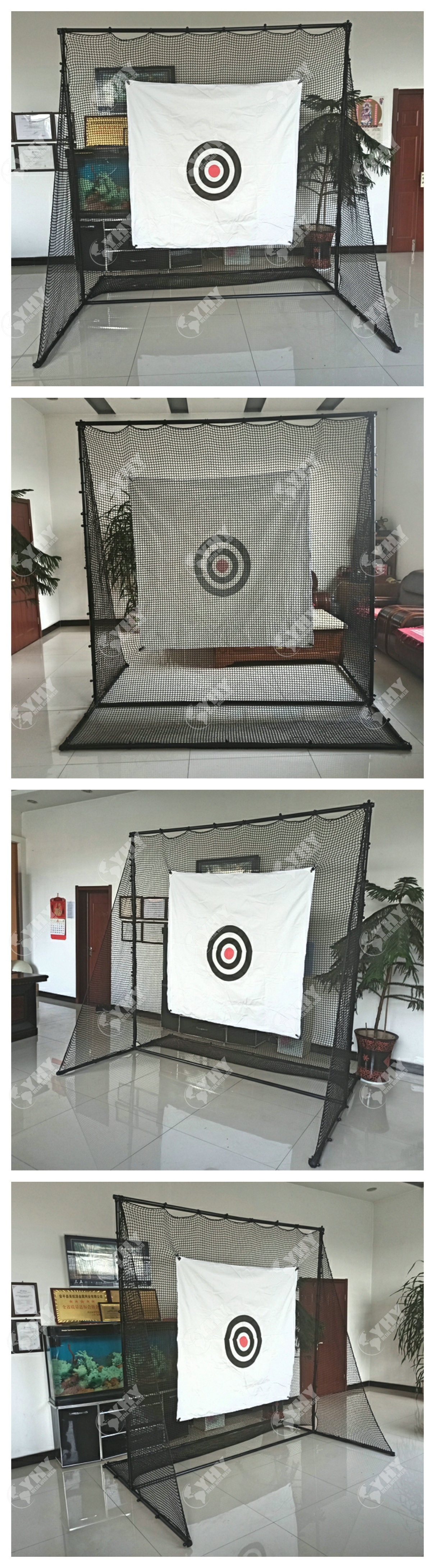 Indoor and outdoor Professional 2.4M*2.4M*1M UV treated Golf Practice Cage With Steel Frame, Netting