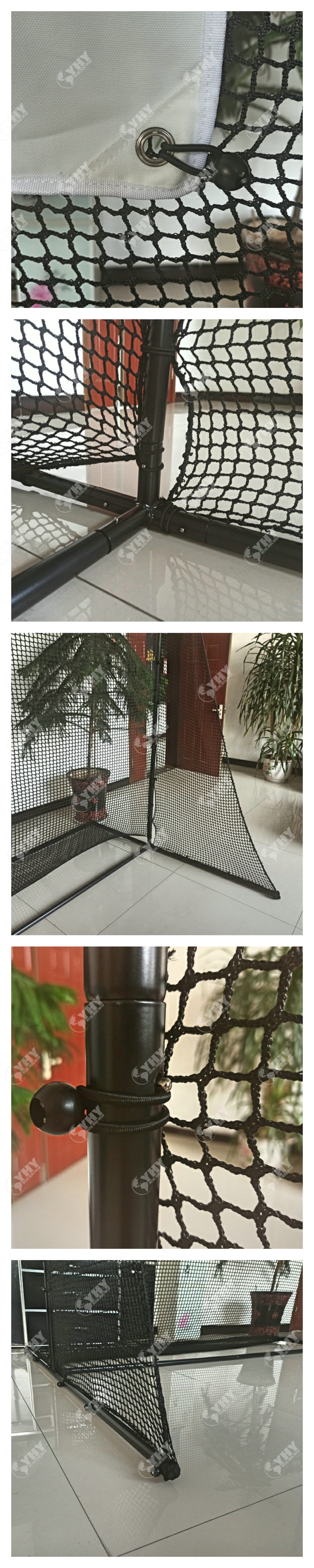 Indoor and outdoor Professional 2.4M*2.4M*1M UV treated Golf Practice Cage With Steel Frame, Netting