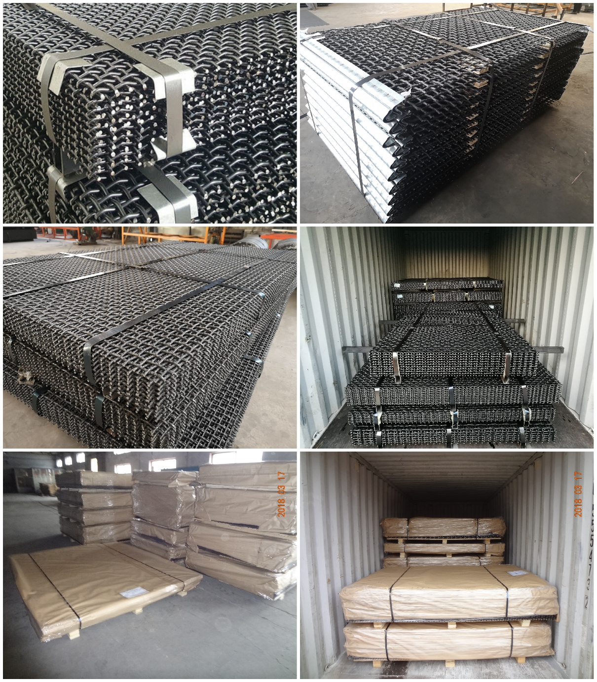 customized crimped screen mesh for stone