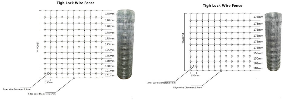 6 feet high veritical wire distance 300mm hot dipped galvanized deer fence