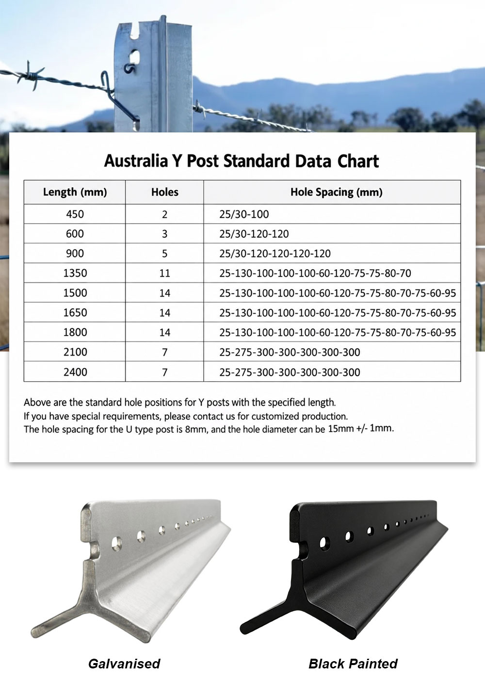 Durable and long service life 1.86kg/m 1.35m long star picket for farm fence Durable and long service life 1.86kg/m 1.35m long star picket for farm fence