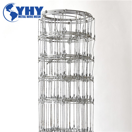 1.55m Height Galvanized 15cm Vertical Wire Distance 100m long fixed knot field  fence 
