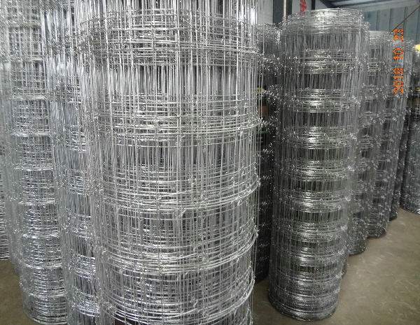 2.0m Height Galvanized 15cm Vertical Wire Distance 100m long Fixed-knot field fence