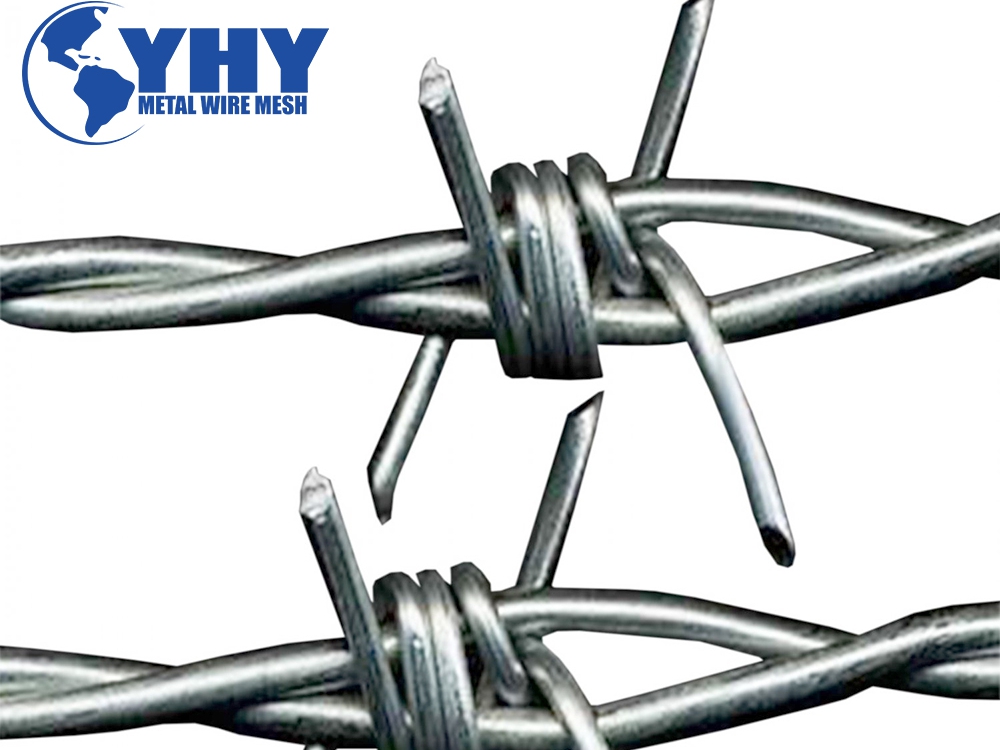 Razorblade sharp barbed wire hot-dipped galvanized 100m long barb wire 