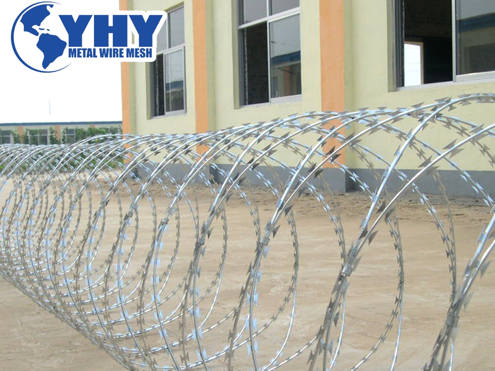 Strong defensive razor barbed wire high security protection concertina ...