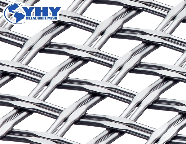Smooth and bright surface Best Selling Square decorative Stainless Steel Woven crimped wire mesh 