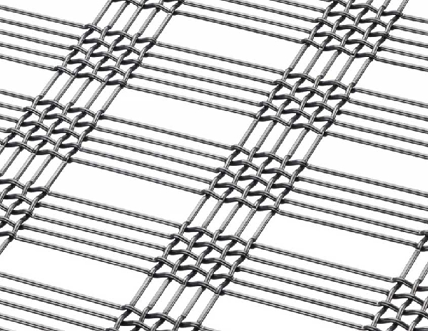 Smooth and bright surface Best Selling Square decorative Stainless Steel Woven crimped wire mesh 