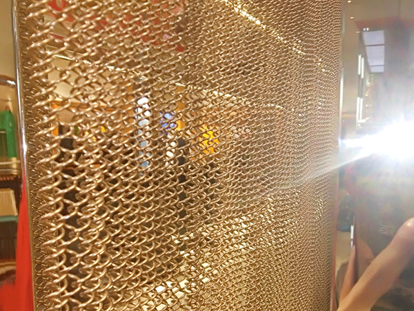 100mm Wire Diameter Stainless Steel Wire  Metal Mesh Curtain 10m Height  Decoration Mesh