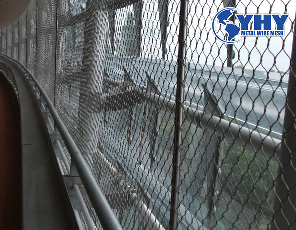 SS304 Architectural Diamond Rope Wire Mesh 