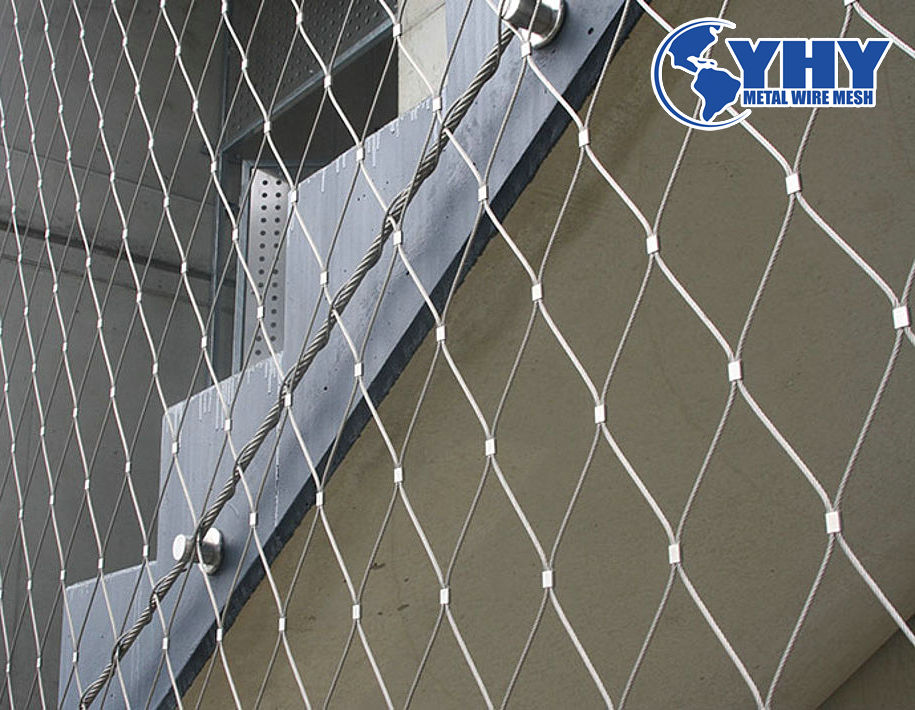 SS304 Architectural Diamond Rope Wire Mesh 