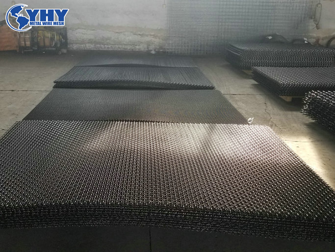 Black Plain Crimp Mining Screen Sheet Long Service Life