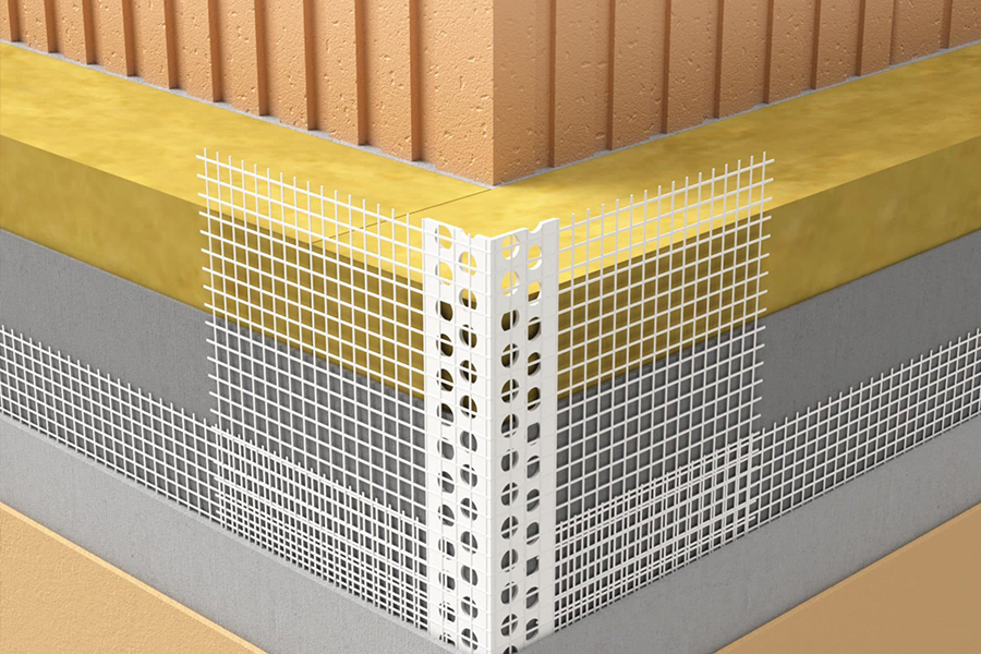 draywall PVC corner wtih fiberglass mesh indtall