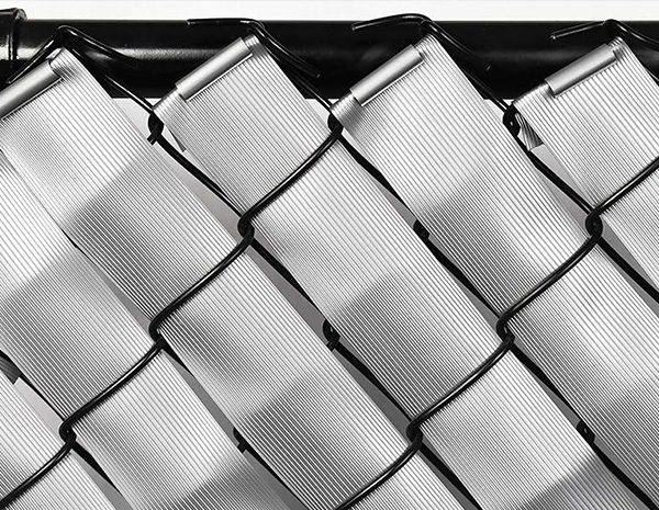 Chain Link Fence With Privacy Tape