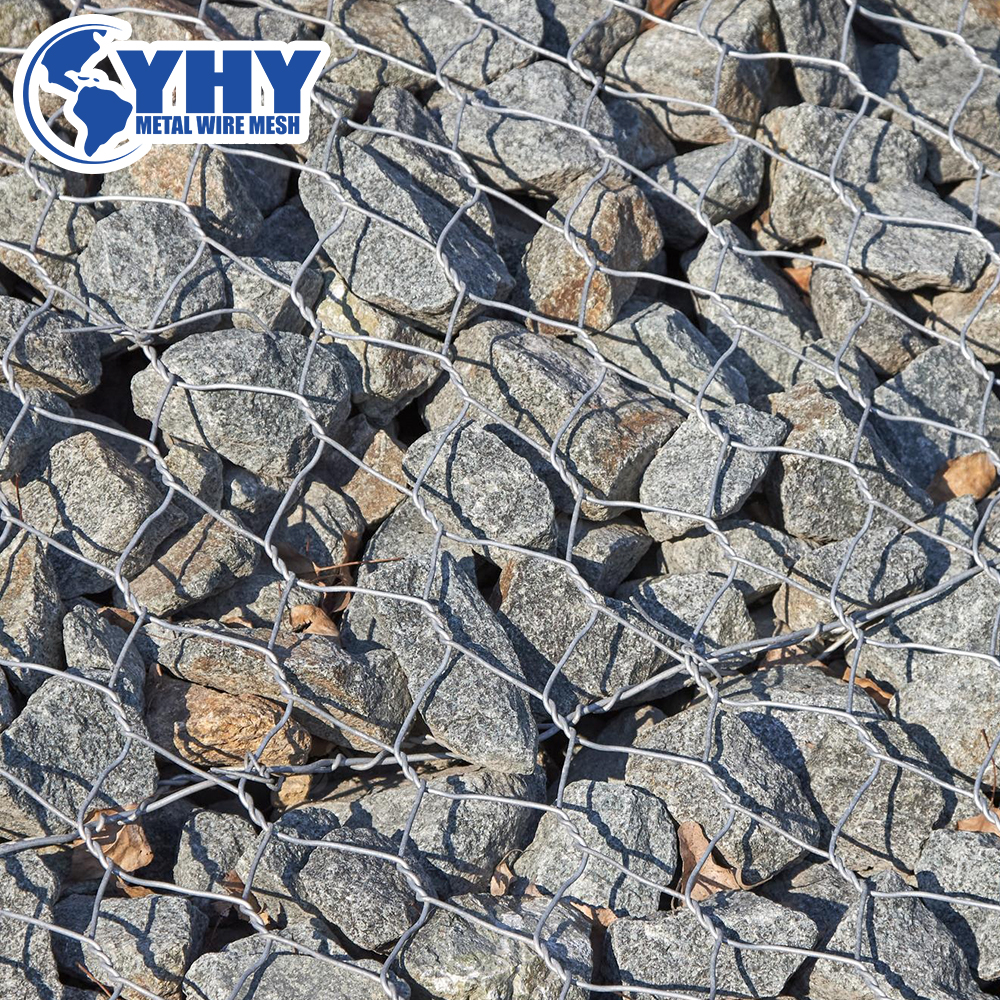 PVC Coated Woven Gabion Net Box Wall Basket Hexagonal 2x1x1 for Sale