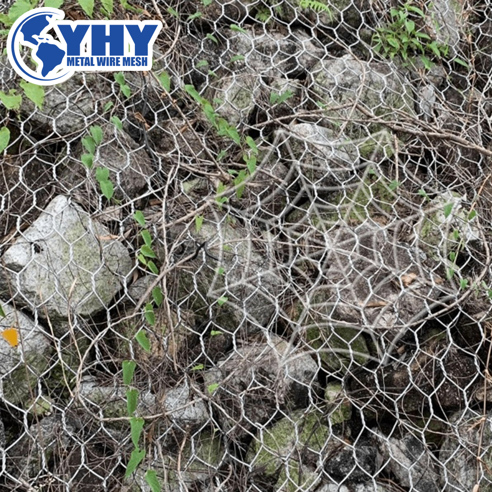 PVC Coated Woven Gabion Net Box Wall Basket Hexagonal 2x1x1 for Sale