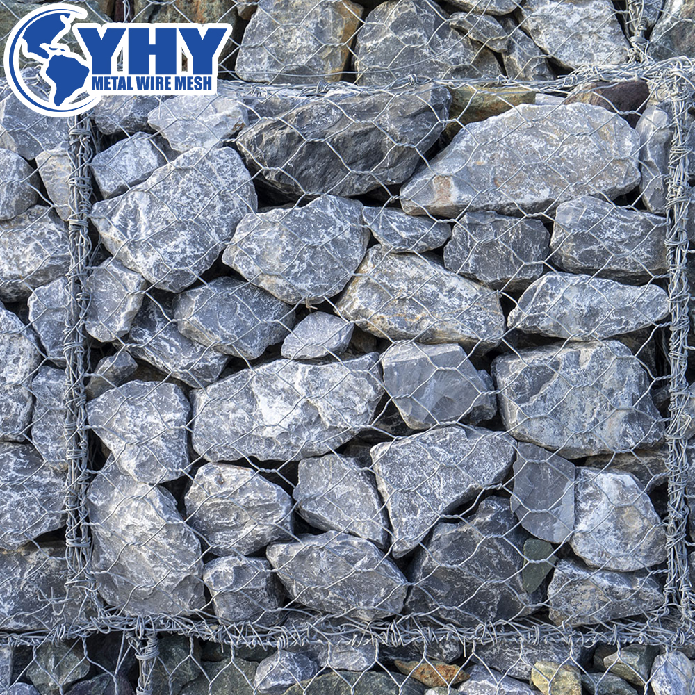 PVC Coated Woven Gabion Net Box Wall Basket Hexagonal 2x1x1 for Sale